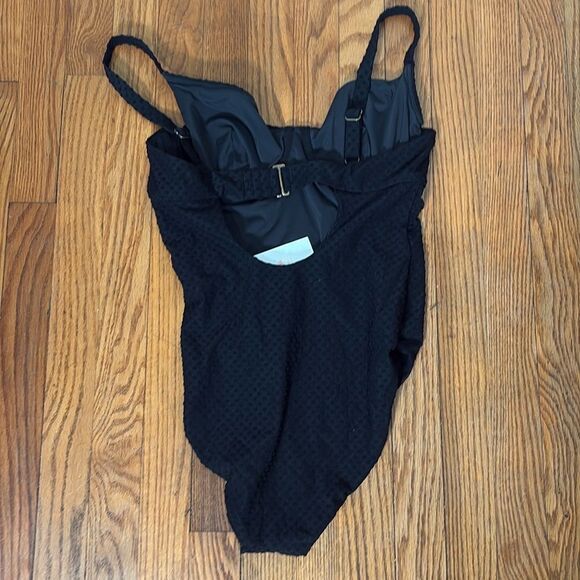 Andie Swim The Bermuda One Piece Terry Dots Swimsuit Black size M NWT - Picture 4 of 11